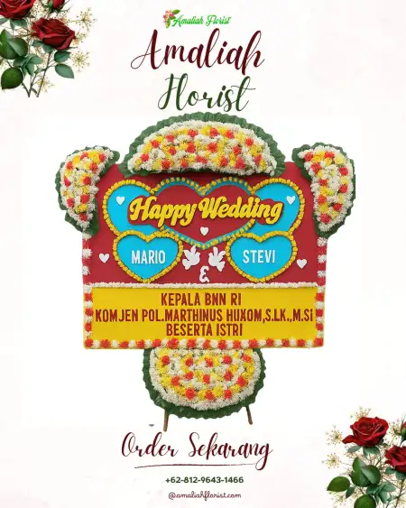 Papan Bunga Pernikahan Medani